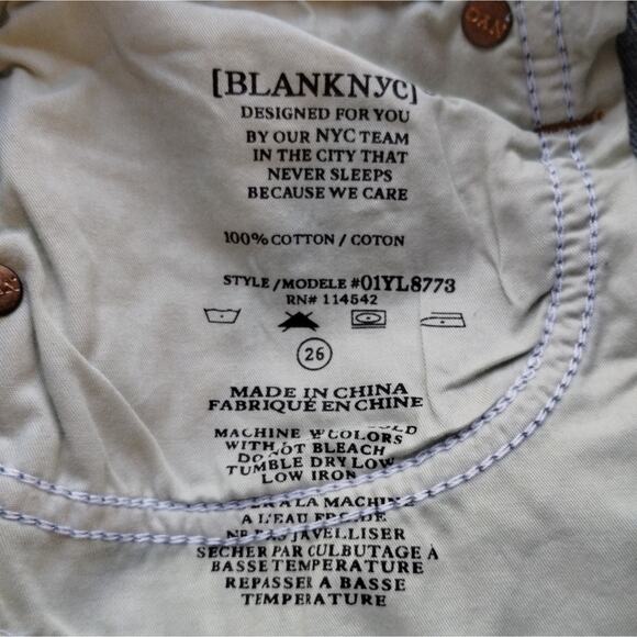 MS BlankNYC Women's The Warren Distressed Blue Ground Rules Denim Shorts NWT 26 - Picture 12 of 12